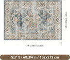 befbee 5x7 Area Rugs for Living Room, Stain Resistant Washable Rug, Non-Slip - Image 2