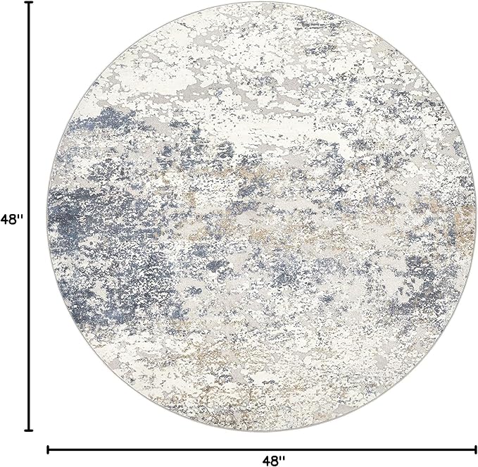 DMOYEST 4ft Round Area Rug Living Room Rugs - Image 2