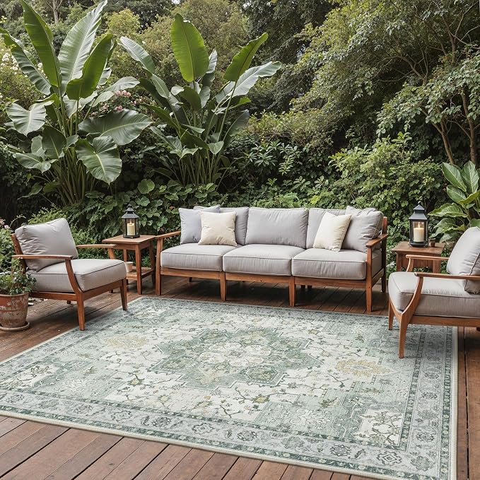 GENIMO Outdoor & Indoor Area Rug 8'x10', Waterproof, Non-Shedding, Easy Cleaning - Image 6