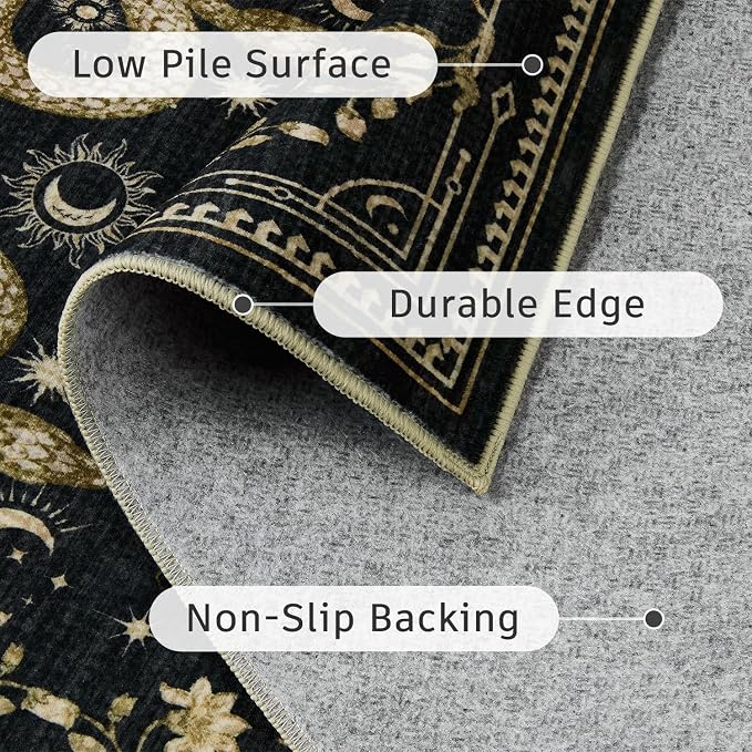 DCX Washable 6x9 Snake Rug, Soft Low Pile Carpet, Kid & Pet Friendly - Image 5