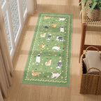 DUKINO 2x4 Runner Rug for Entryway, Animal Dog Print Washable Kitchen Rug - Image 3