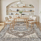 9x12 Area Rugs Living Room: Washable Vintage Rug Large Non-Slip Stain Resistant - Image 5
