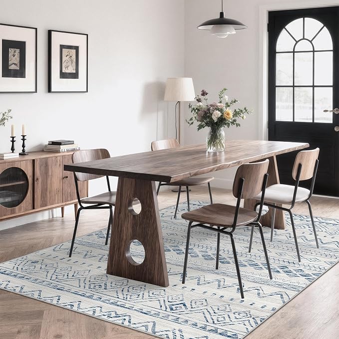 Miukiki 5x7 Area Rug for Living Room Moroccan Washable Rugs Non Slip Indoor - Image 8