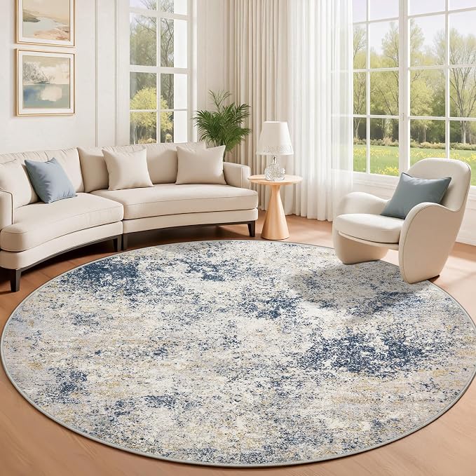 6ft Washable Round Rug - Image 9