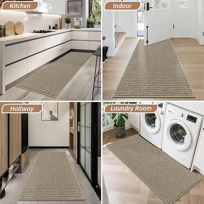 BEQHAUSE Dirt Trapper Door Mat 24" x 60", Non-Slip Washable Doormats Entrance - Image 8