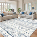 Miukiki 8x10 Area Rug for Living Room Moroccan Washable Rugs Non Slip Indoor by Miukiki