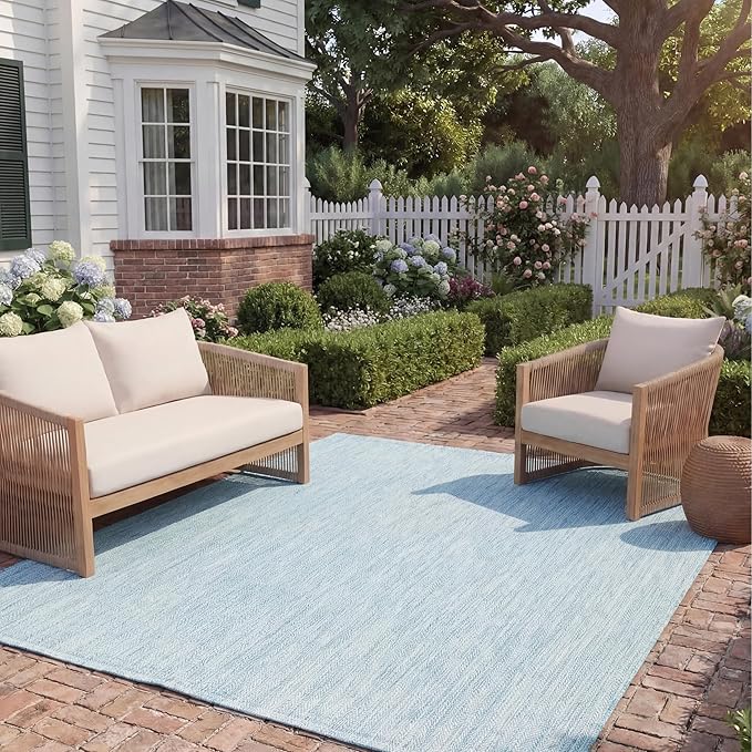 SAFAVIEH Outdoor Square Rug 9' by Unknown