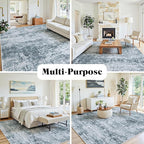 9x12 Area Rugs Washable Rug:Anti-Skid Abstract Modern Living Room Rug Soft Thin - Image 3