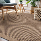 CAMILSON Easy Jute Rug 10x14, Indoor Outdoor Natural Color Fiber Area Rugs - Image 9