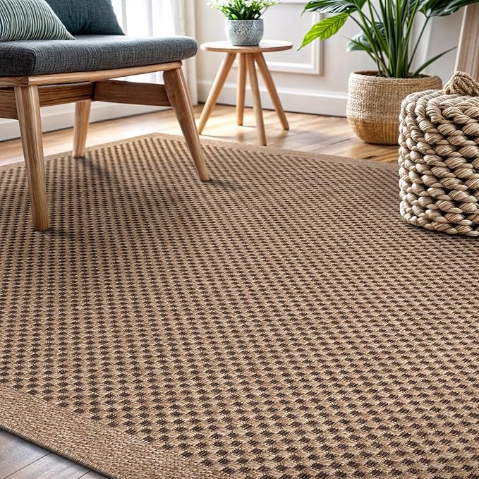 CAMILSON Easy Jute Rug 9x12, Indoor Outdoor Natural Color Fiber Area Rugs - Image 10