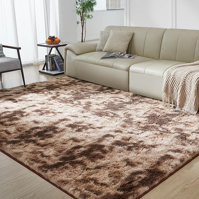 Ultra Soft Rug for Living Room, 9X12 Fluffy Shag Area Rug for Bedroom, Modern by Fairblink