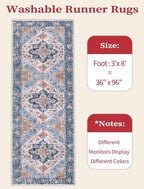 SERISSA Runner Rug for Hallways, 3x8 Washable Non Slip Kitchen Runner Rug - Image 6