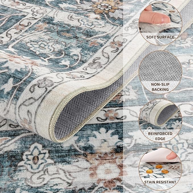 Washable 6x9 Area Rug for Living Room - Image 3