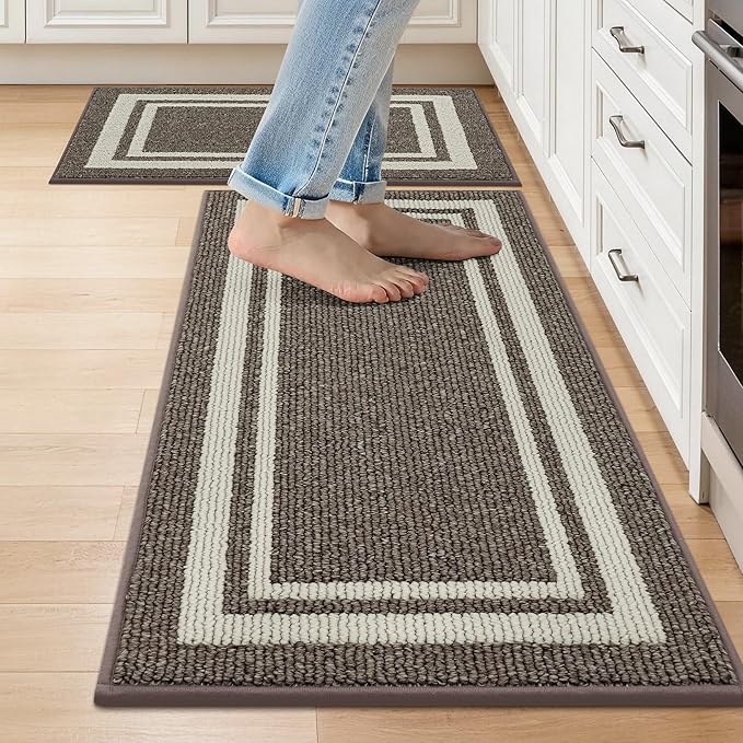 COSY HOMEER Kitchen Rugs Non-Slip 20x30/20x48 Inch Thick Polypropylene Standing by COSYHOMEER