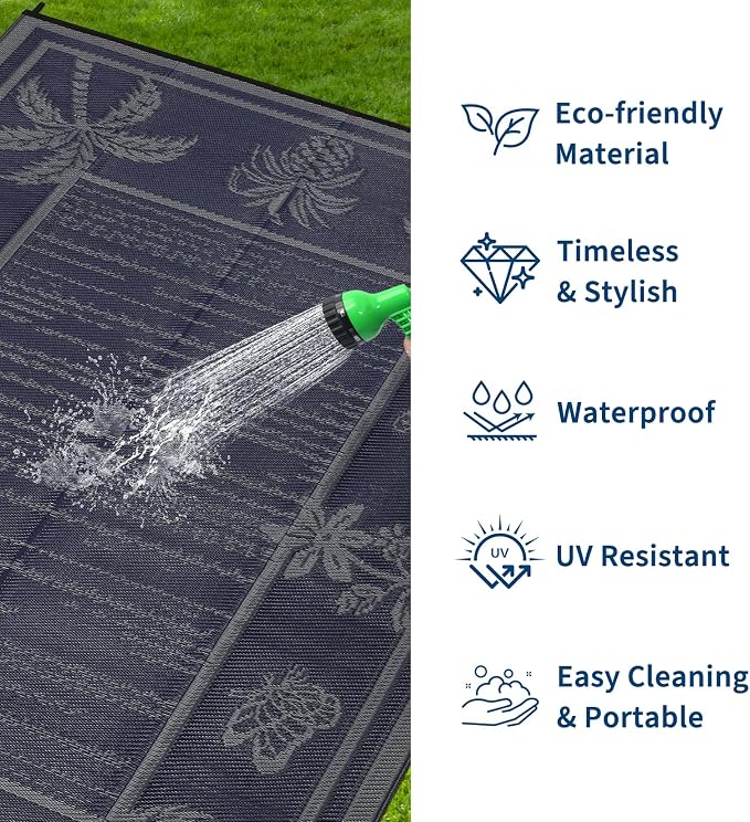Garvee Outdoor Rug 9x12 Waterproof - Image 2
