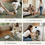 GENIMO Washable Floral Runner Rug 2x7, Non-Slip Long Hallway Carpet - Image 5