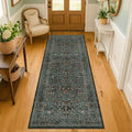 8ft Long Runners for Hallways Non Slip, Entryway Indoor, Washable Rubber by HazoHaus