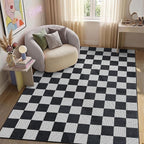 GarveeHome Checkered Dark 4x6 Washable Rug Geometric Diamond Dot Modern Soft by GarveeHome