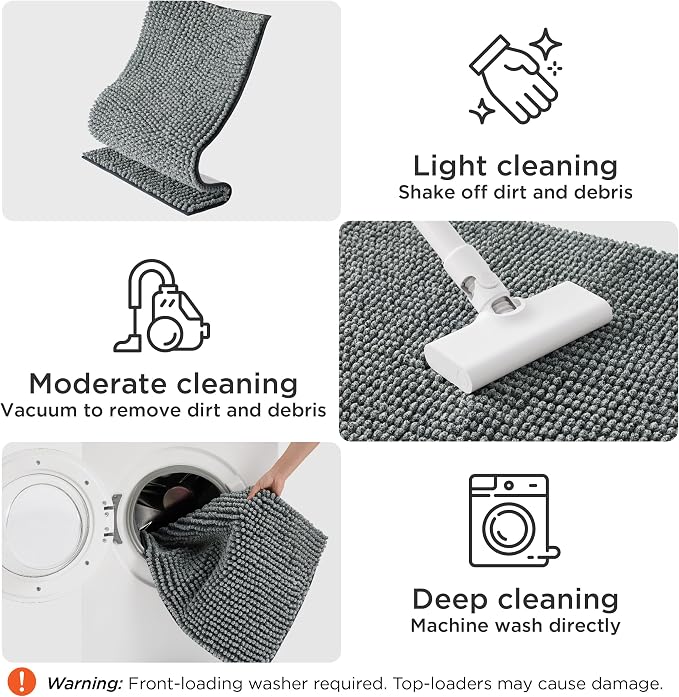Bedsure Dog Door Mat for Muddy Paws, High-Low Absorbent Chenille Indoor - Image 7