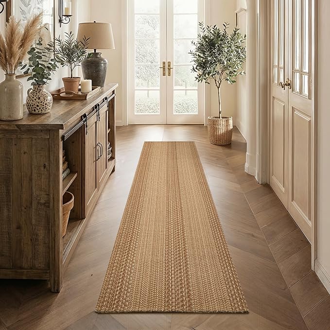 MatEssen 2x8 Extra Long Runner Rug, Modern Woven Distressed Floor Carpet by MatEssenz