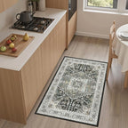 Madane Washable Area Rug 2x3, Small Entryway Rug Non-Slip Vintage Door Mat by Madane