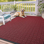 OLANLY Front Door Mat Outside Entrance 71x47, Heavy Duty Sturdy Natural Rubber by OLANLY