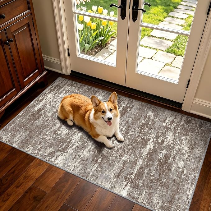 Runners for Hallways Ultra Non-Slip 2x4 Washable Kitchen Rug Abstract Tear and by TTelephant
