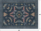 Washable 3x4 Entryway Rug, Non Slip Vintage Area Rug - Image 2