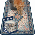 Hompet Cat Litter Mat 4 Pack, 18x28 Machine Washable Trapping Mats by Hompet