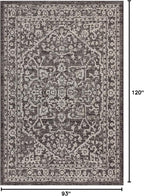 JONATHAN Y Boho Medallion Indoor Outdoor Area Rug 8X10 Black/Gray, Malta - Image 2