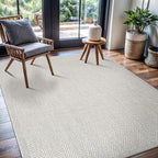 CAMILSON Easy Jute Rug 4x6, Indoor Outdoor Off-White Color Fiber Area Rugs by CAMILSONIndoorOutdoorAreaRugs