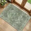 RELEANY Area Rugs Small 2'x3' Washable Non-Slip, Floral Vintage Distress by RELEANY