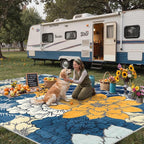 GENIMO Indoor Outdoor Area Rug 10'x14', Machine Washable Rugs - Image 3