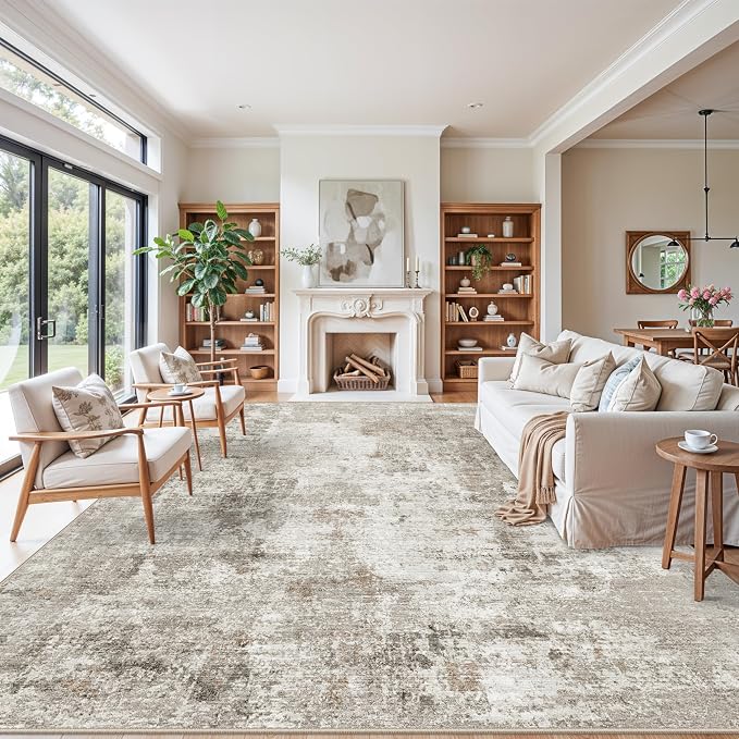 12x14 Area Rug for Living Room – Washable Non-Slip Soft Extra Large Carpet for - Image 3