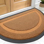 OLANLY Half Circle Door Mat Indoor Outdoor Entrance Welcome, Waterproof by OLANLY