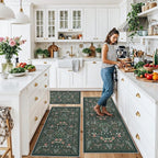 3 Piece Kitchen Rug Set, Washable Non-Slip Kitchen Mats - Image 3