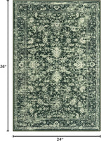 KILOCOCO Small Area Rug 2x3 Entryway Rugs Printed Vintage Floral Washable Rug - Image 2