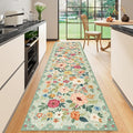 DUKINO Runner Rug for Hallway, 2.6x10 Washable Floral Long Kitchen Rug by DUKINO