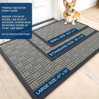 OLANLY Front Door Mat Outside Entrance 47x32, Heavy Duty Sturdy Natural Rubber - Image 2