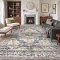 befbee 8x10 Area Rugs for Living Room, Stain Resistant Neutral Washable Rugs by Befbee