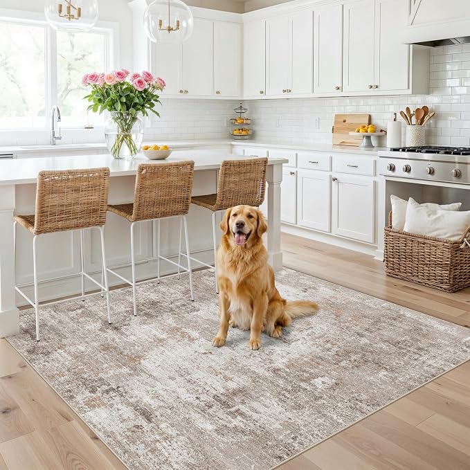 5x5 Square Entryway Rug Washable – Non-Slip Small Area Rug - Image 3