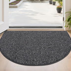 BEQHAUSE Dirt Trapper Door Mat 24" x 36" Half Circle Non-Slip Washable Doormats by BEQHAUSE