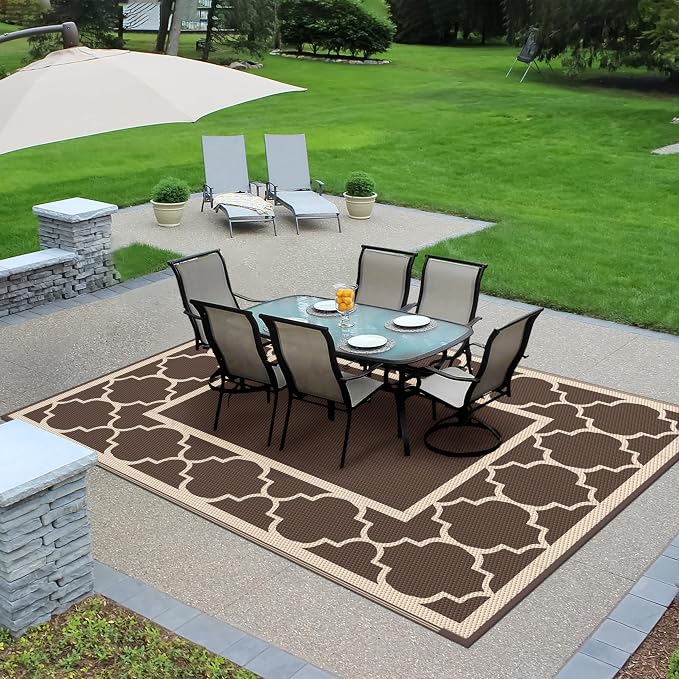 GENIMO 9' x 12' Outdoor Rug Waterproof - Image 9
