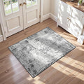 Entrance Rugs Indoor 2x4 Grey Entry Rug Washable Abstract Black Small Area Rug by OmpaaHomeDecor