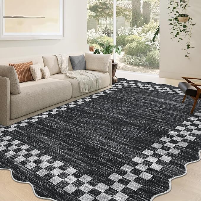 GarveeHome Scalloped Washable Rug 9x12 Area Rug - Image 7