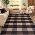 Tangsoo Checkered Easy Jute Rug, 3x5 Washable Area Rug by Tangsoo