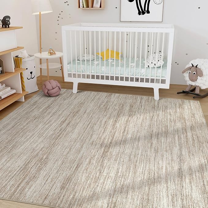Nakagishi 10x14 Area Rugs Living Room: Washable Large Vintage Rug Neutral - Image 8