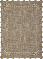 GarveeHome Scalloped Bow Rug for Living Room, Solid Brown Rug for Dorm - Image 4