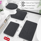 OLANLY Bathroom Rugs 30x18, Extra Soft Absorbent Chenille Bath Rugs, Rubber - Image 2