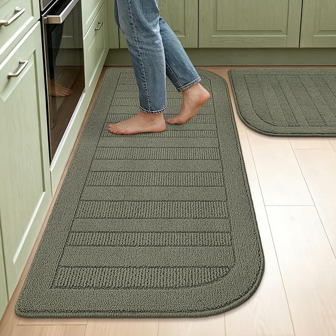 BEQHAUSE Kitchen Rugs Set of 2 Non-Slip Washable Kitchen Mats - Image 7